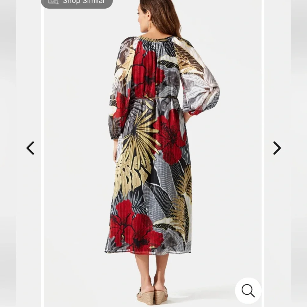 NWT TOMMY BAHAMAHibiscus Romance Midi Dress - Picture 5 of 11